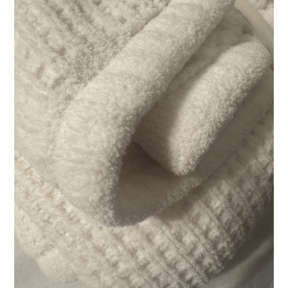 New Threshold Off White Throw Blanket 50" X 60" Waffle Machine Washable
